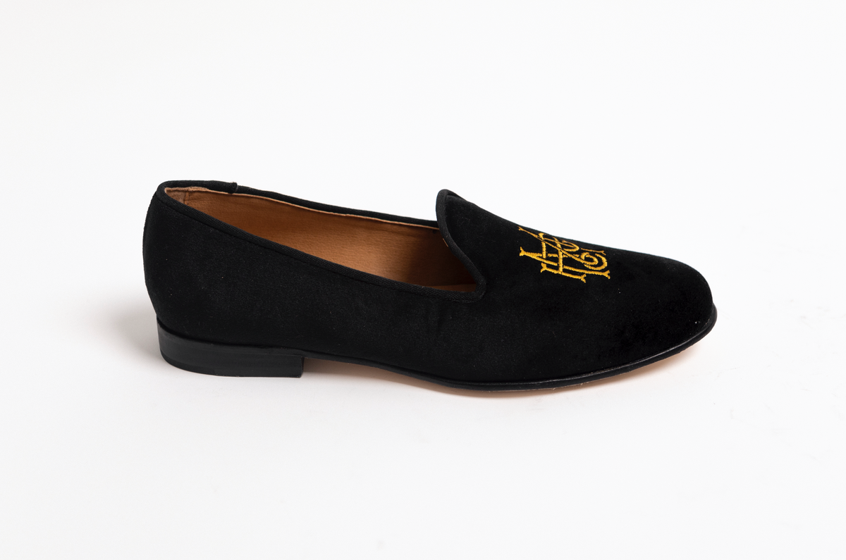 Monogrammed cheap velvet slippers