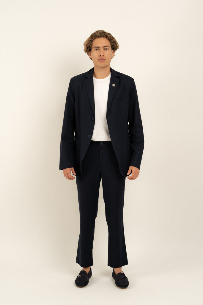 Romero McPaul - , Romero & McPaul, Newport Navy Linen Blazer