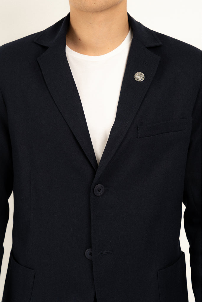 Romero McPaul - , Romero & McPaul, Newport Navy Linen Blazer