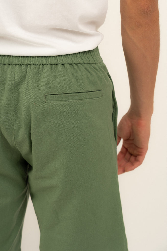 Romero McPaul - , Romero + McPaul, Bondi Green Linen Shorts