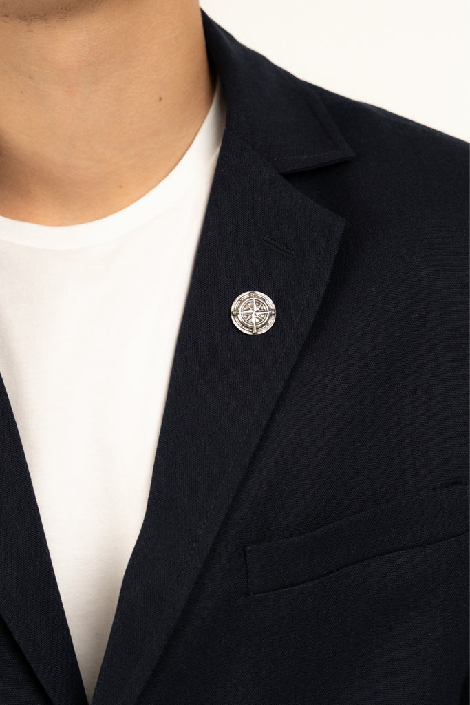 Romero McPaul - , Romero & McPaul, Newport Navy Linen Blazer