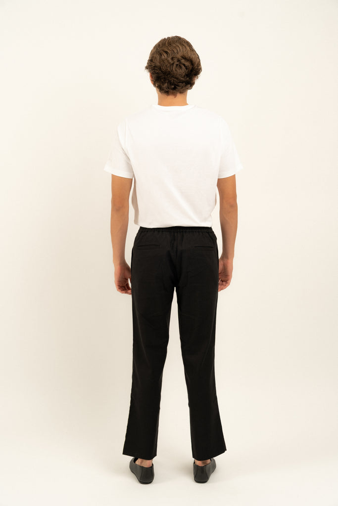 Romero McPaul - , Romero + McPaul, Milos Black Linen Trousers