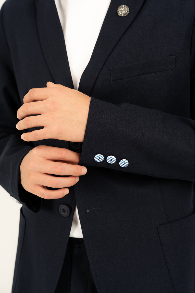 Romero McPaul - , Romero & McPaul, Newport Navy Linen Blazer