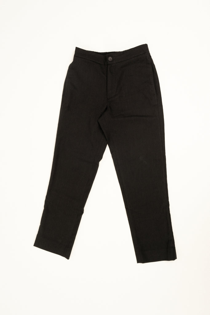Romero McPaul - , Romero + McPaul, Milos Black Linen Trousers