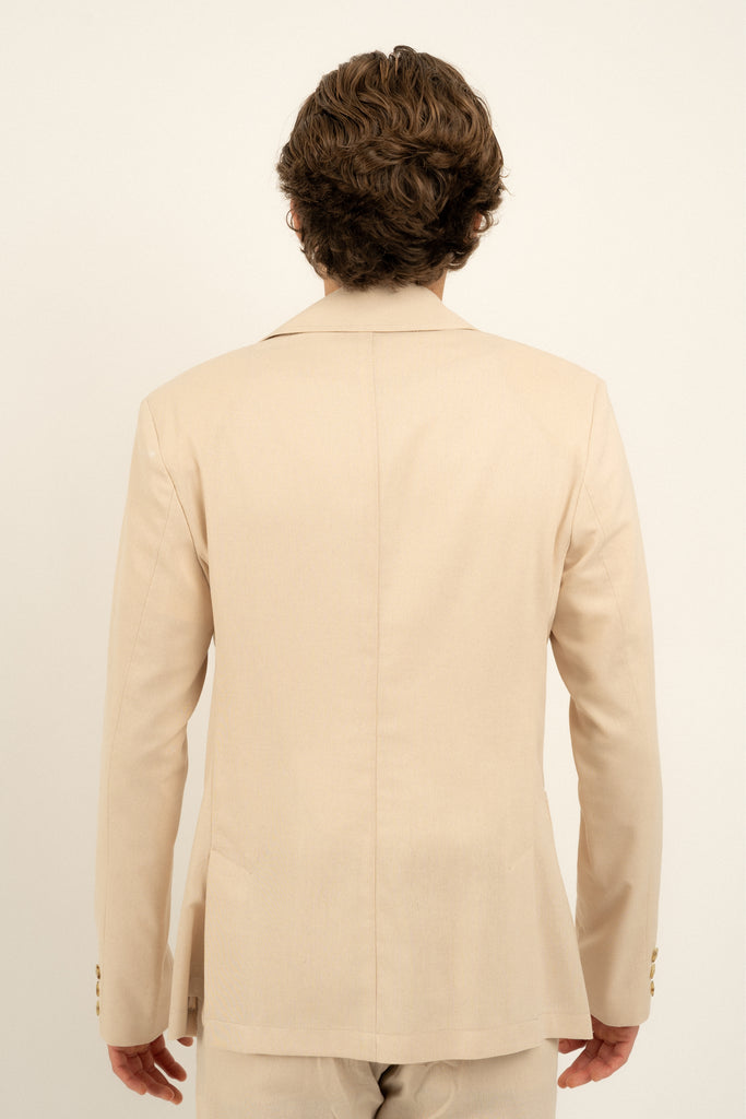Romero McPaul - , Romero & McPaul, Newport Beige Linen Blazer