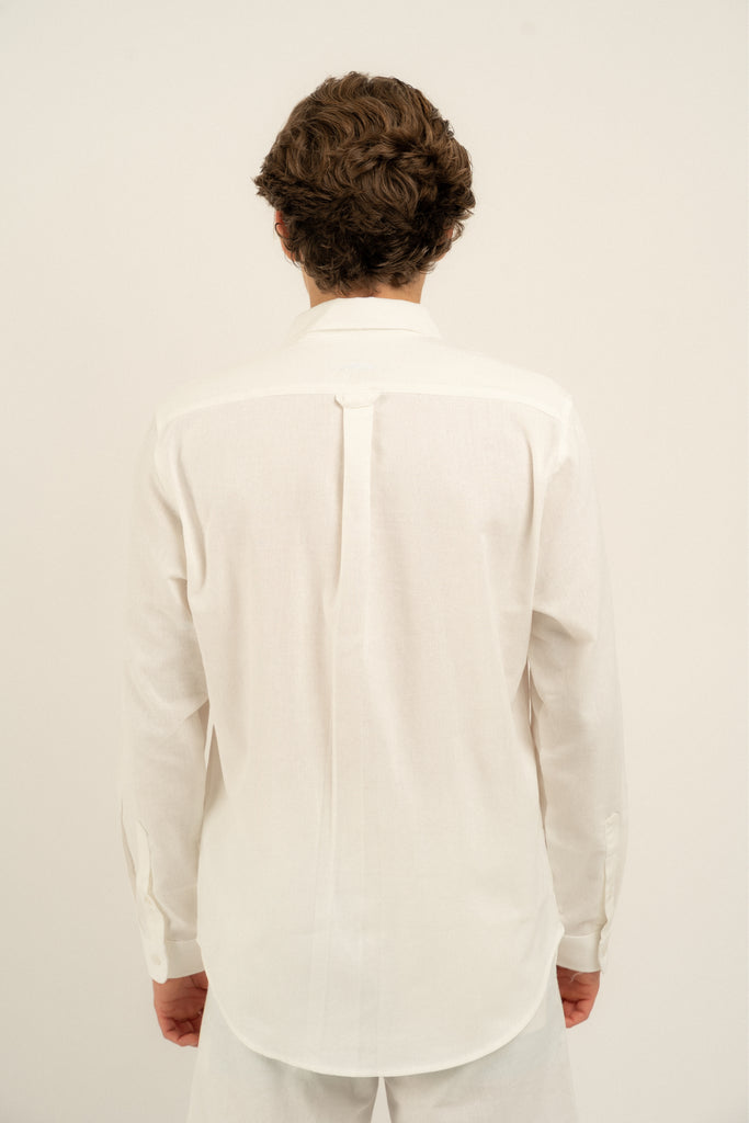 Romero McPaul - , Romero + McPaul, Cannes Ivory Linen Shirt'25