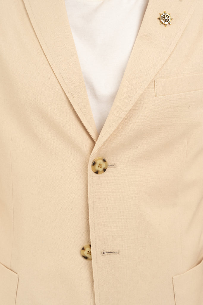Romero McPaul - , Romero & McPaul, Newport Beige Linen Blazer