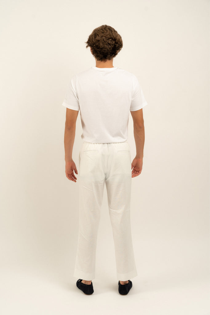 Romero McPaul - , Romero + McPaul, Milos Ivory Linen Trousers