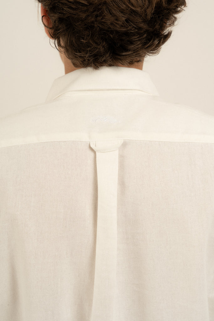 Romero McPaul - , Romero + McPaul, Cannes Ivory Linen Shirt'25