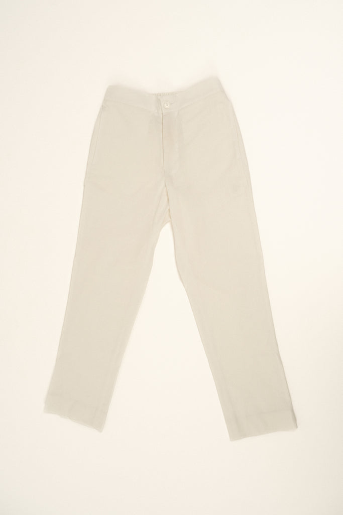 Romero McPaul - , Romero + McPaul, Milos Ivory Linen Trousers