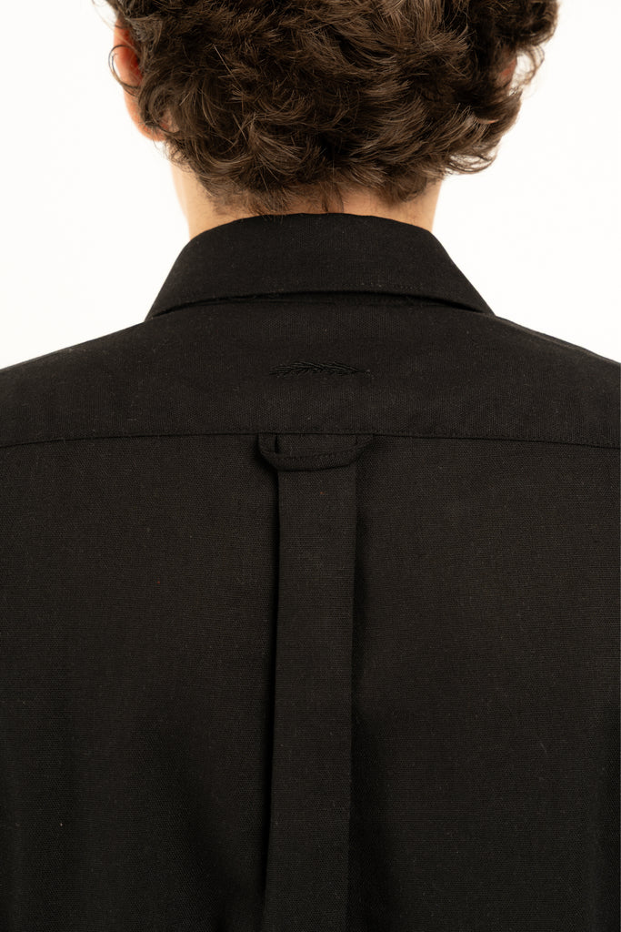 Romero McPaul - , Romero + McPaul, Cannes Black Linen Shirt'25