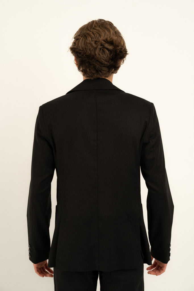 Romero McPaul - , Romero & McPaul, Newport Black Linen Blazer