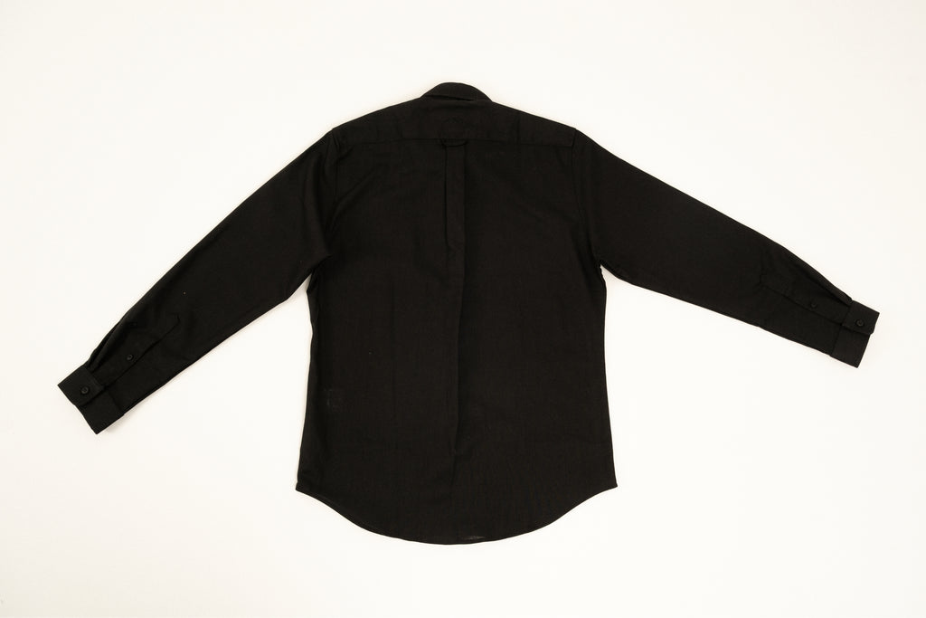 Romero McPaul - , Romero + McPaul, Cannes Black Linen Shirt'25