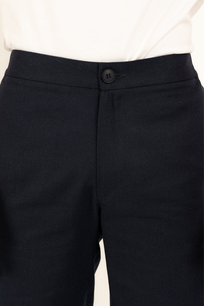 Romero McPaul - , Romero + McPaul, Bondi Navy Linen Shorts