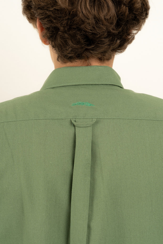 Romero McPaul - , Romero + McPaul, Cannes Green Linen Shirt'25