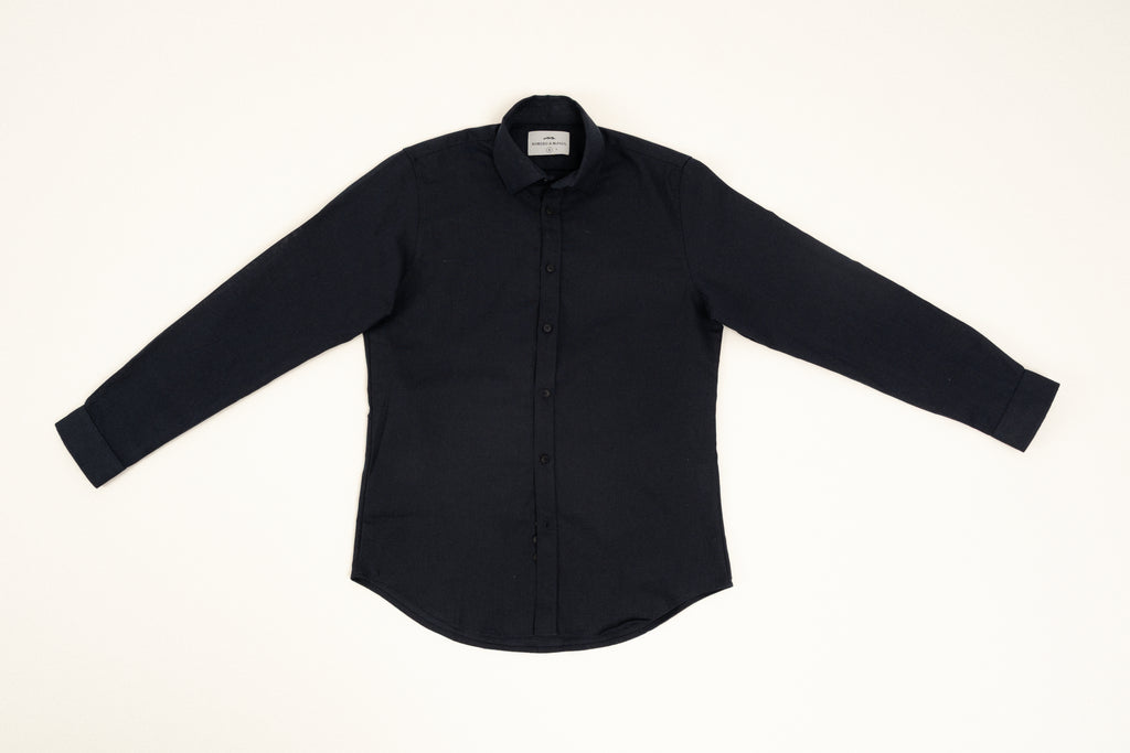 Romero McPaul - , Romero + McPaul, Cannes Navy Linen Shirt'25