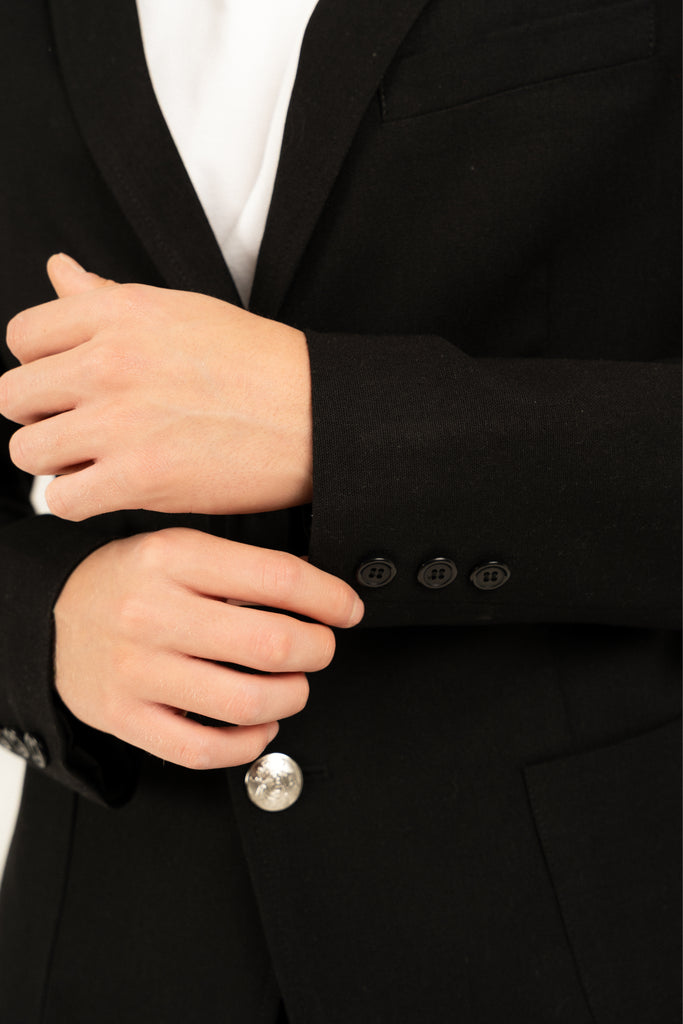 Romero McPaul - , Romero & McPaul, Newport Black Linen Blazer