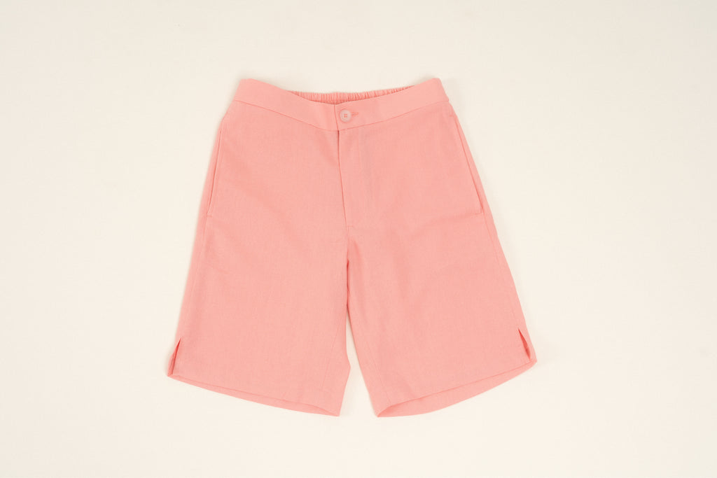 Romero McPaul - , Romero + McPaul, Bondi Pink Linen Shorts