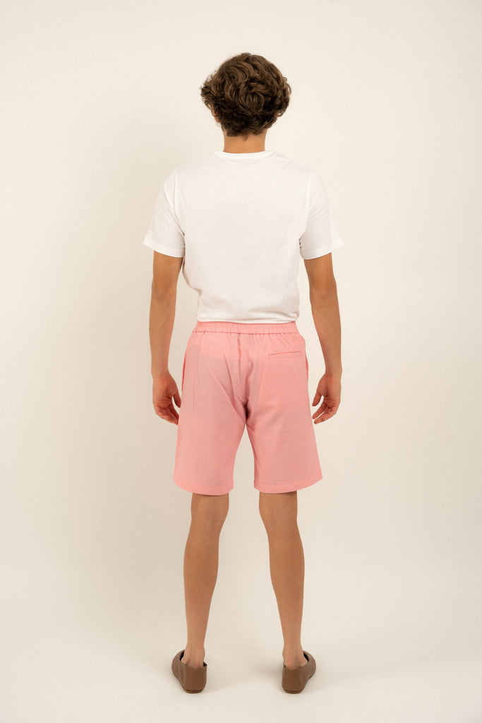 Romero McPaul - , Romero + McPaul, Bondi Pink Linen Shorts