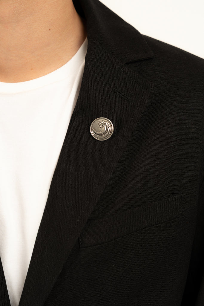 Romero McPaul - , Romero & McPaul, Newport Black Linen Blazer