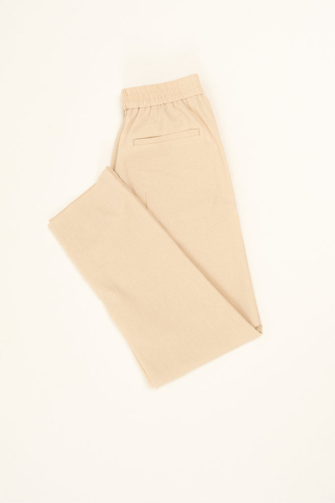 Romero McPaul - , Romero + McPaul, Milos Beige Linen Trousers