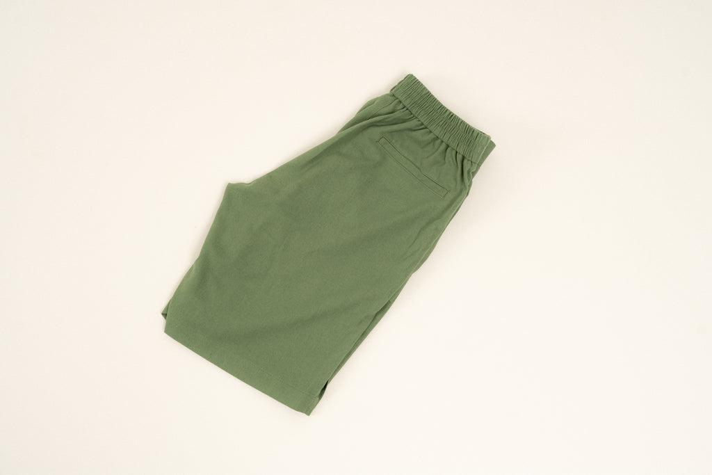 Romero McPaul - , Romero + McPaul, Bondi Green Linen Shorts