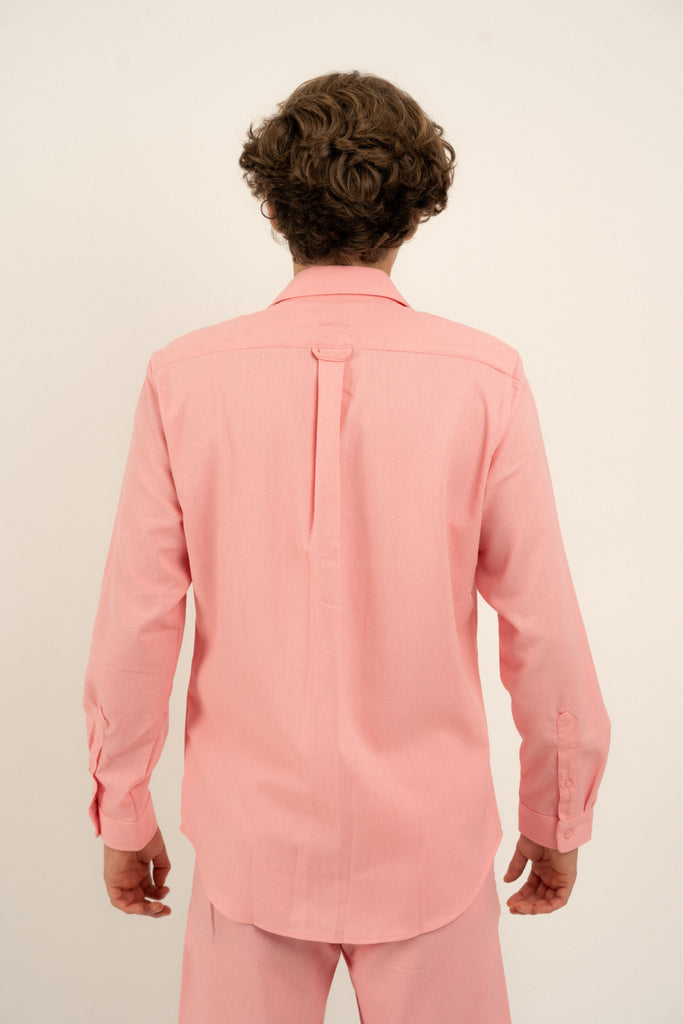 Romero McPaul - , Romero + McPaul, Cannes Pink Linen Shirt'25
