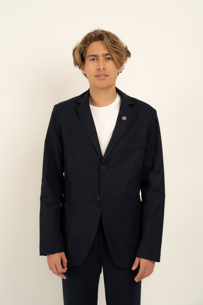 Romero McPaul - , Romero & McPaul, Newport Navy Linen Blazer